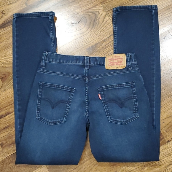 Boys Levi's 511 slim dark wash jeans size 14 27/27 - Picture 2 of 4